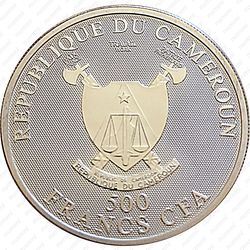 500 франков 2010, Знаки зодиака - Близнецы [Камерун] - Аверс