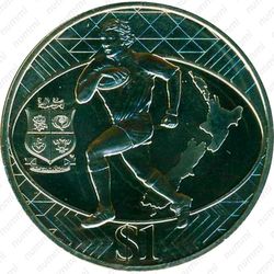 1 доллар 2005, Lions Rugby Tour [Австралия] - Реверс