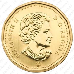 1 доллар 2009, Большая голубая цапля [Канада] - Аверс