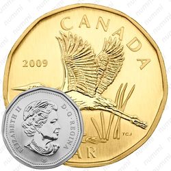 1 доллар 2009, Большая голубая цапля [Канада]