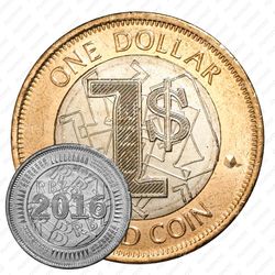 1 доллар 2016-2017 [Зимбабве]