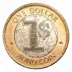 1 доллар 2016-2017 [Зимбабве] - Реверс