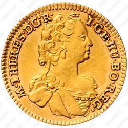 1 дукат 1750-1765, Мария Терезия - щит Тироля в центре [Австрия] - Аверс