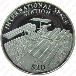 20 долларов 2000, История авиации - Международная космическая станция [Либерия] - Реверс