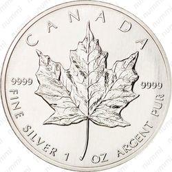 5 долларов 1990-2003, Кленовый лист [Канада] - Реверс