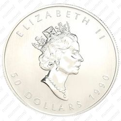 50 долларов 1990-2003, Кленовый лист [Канада] - Аверс