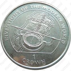 1 крона 1996, Компас [Остров Мэн] - Реверс