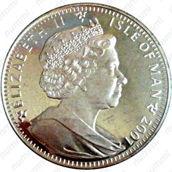 1 крона 2001, Первый матч по Квиддичу [Остров Мэн] - Аверс