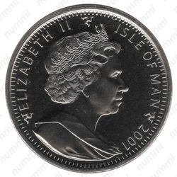 1 крона 2001, Путешествие в Хогвартс [Остров Мэн] - Аверс