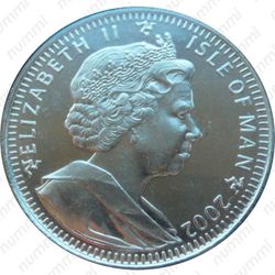 1 крона 2002, Гарри в больнице с Добби [Остров Мэн] - Аверс