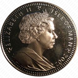 1 крона 2002, Меч Годрика Гриффиндора [Остров Мэн] - Аверс