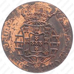 1 макута 1814, Перечекан на ½ макуты [Ангола] - Аверс