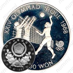 10000 вон 1987, XXIV летние Олимпийские Игры, Сеул 1988 - Воллейбол [Корея]