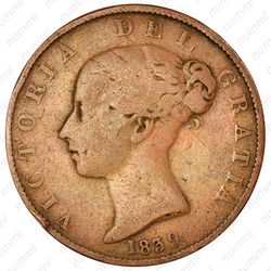 ½ пенни 1839-1860 [Остров Мэн] - Аверс