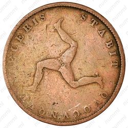 ½ пенни 1839-1860 [Остров Мэн] - Реверс