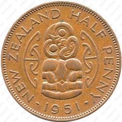 ½ пенни 1949-1952, Бронза [Австралия] - Реверс