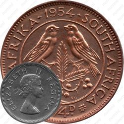 ¼ пенни 1953-1960 [ЮАР]