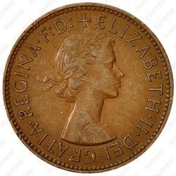 ½ пенни 1954-1970 [Великобритания] - Аверс