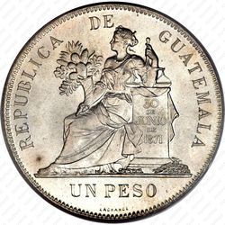 1 песо 1894-1897 [Гватемала] - Реверс