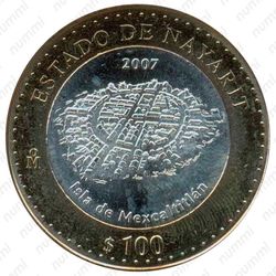 100 песо 2007, Наярит [Мексика] - Реверс