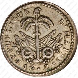 12 сантимов 1827-1829 [Гаити] - Реверс