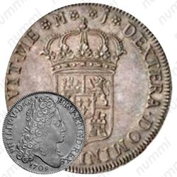 8 реалов 1709, Отметка монетного двора "M", бюст Филиппа V [Испания]