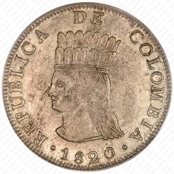 8 реалов 1820-1821 [Колумбия] - Аверс