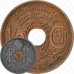 ½ сантима 1935-1940 [Китай]
