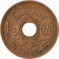 ½ сантима 1935-1940 [Китай] - Реверс