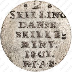 2 скиллинга 1801-1805 [Дания] - Реверс