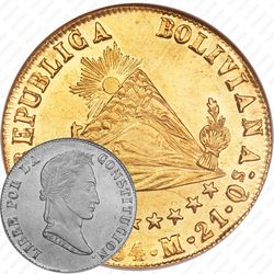 8 скудо 1852-1857 [Боливия]