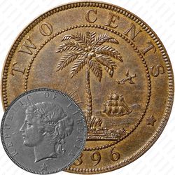 2 цента 1896-1906 [Либерия]