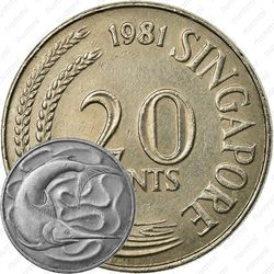 20 центов 1981 [Сингапур]