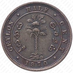 ½ цента 1870-1901 [Шри-Ланка] - Реверс