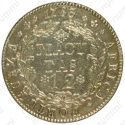 12 макут 1783 [Ангола] - Реверс