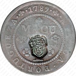 ½ макуты 1789, Перечекан на ¼ макуты [Ангола] - Реверс
