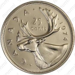 25 центов 1974 - Реверс