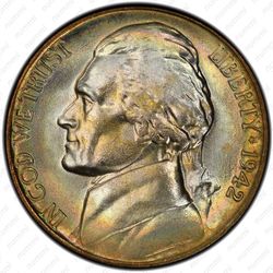 5 центов 1942, Томас Джефферсон