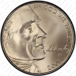 5 центов 2005, выход к океану - Аверс