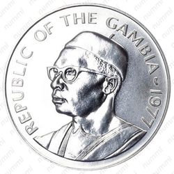 20 даласи 1977, Защита дикой природы - Шпорцевый гусь [Гамбия] - Аверс