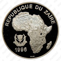 500 заиров 1996, Дикая природа Африки - Горилла [Демократическая Республика Конго] - Аверс