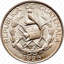 ¼ кетсаля 1925 [Гватемала] - Аверс