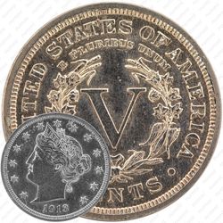 5 центов 1913, голова Свободы
