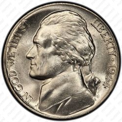 5 центов 1944, Томас Джефферсон