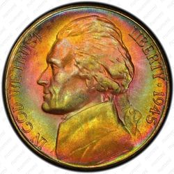 5 центов 1945, Томас Джефферсон