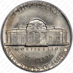 5 центов 1976, Томас Джефферсон - Реверс