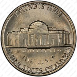 5 центов 1982, Томас Джефферсон - Реверс