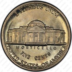 5 центов 1984, Томас Джефферсон - Реверс