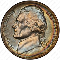 5 центов 1986, Томас Джефферсон - Аверс