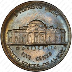 5 центов 1986, Томас Джефферсон - Реверс